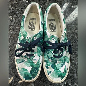 Vans Leaf Me Alone Palm Leaf Print Lace Up Low Profile Sneakers Women’s 8 Shoes